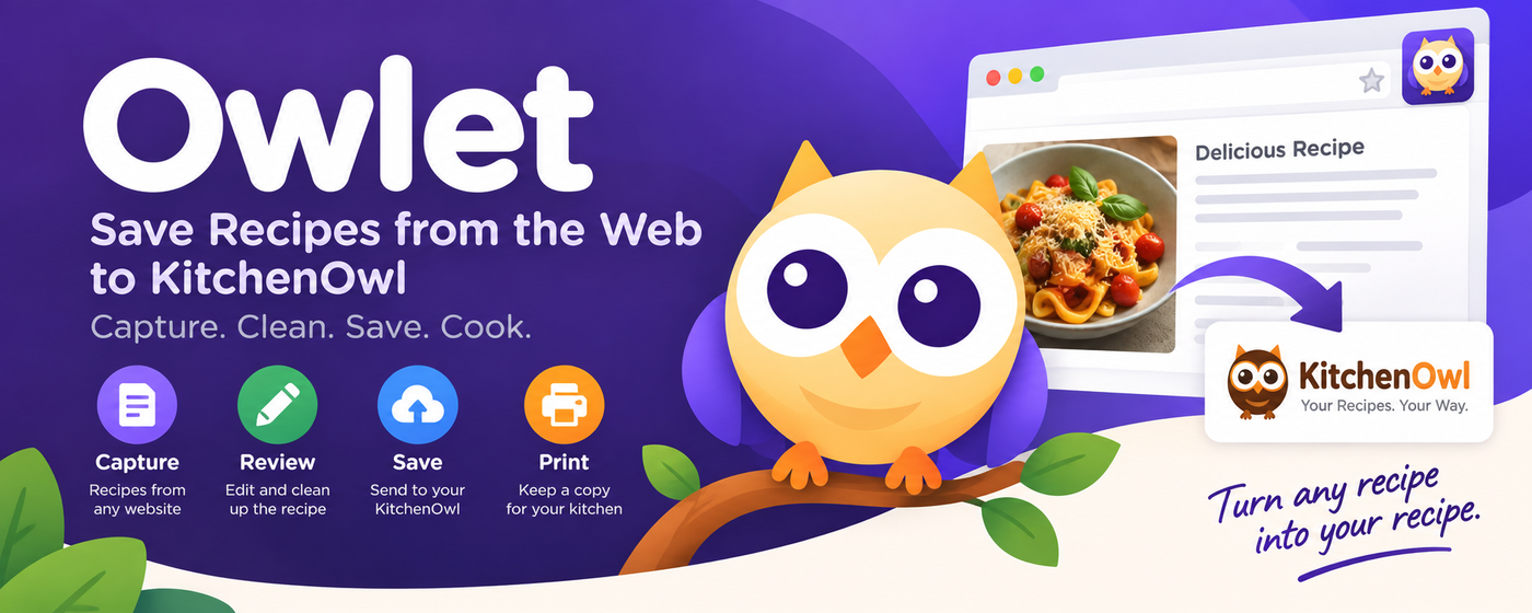 Owlet Recipe Saver